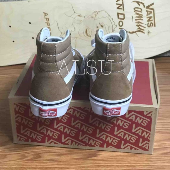 NWT VANS SK8-HI Tiger’s Eye Suede Canvas Brown - Picture 6 of 6